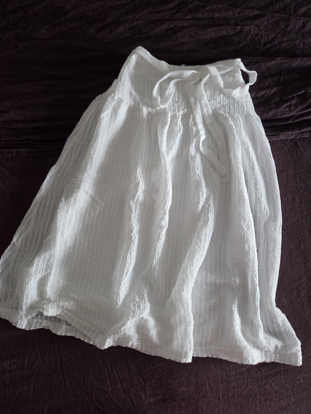 Lulus White Textured Midi Skirt